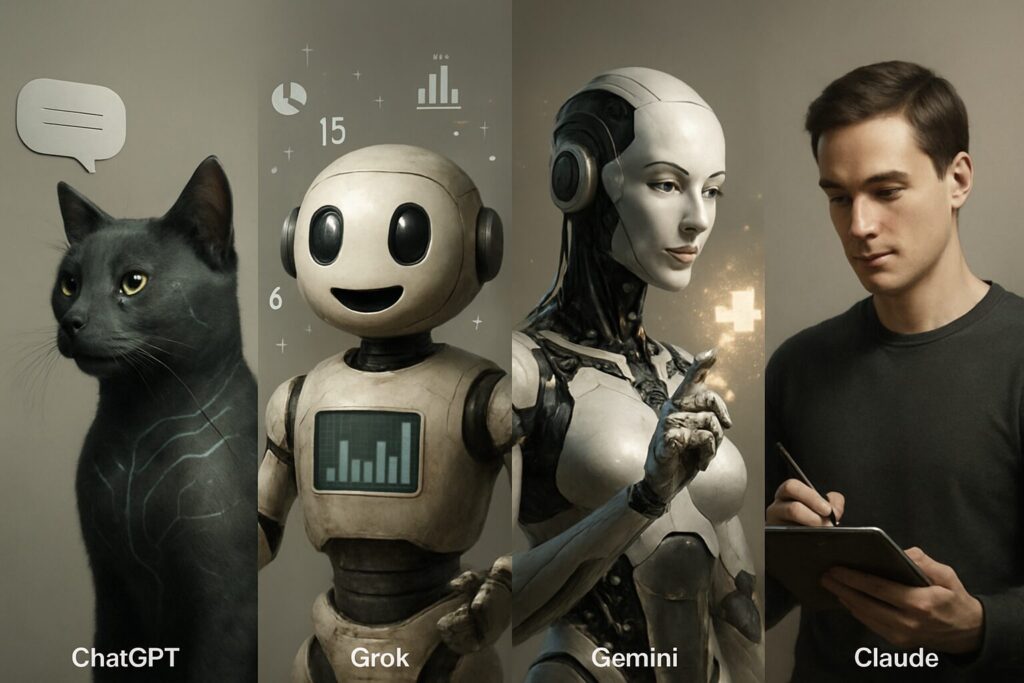 découvrez dans cet article une comparaison approfondie des intelligences artificielles chatgpt, grok, gemini et claude. nous analysons les forces et faiblesses de chaque ia, en expliquant laquelle excelle dans diverses tâches. informez-vous sur leurs capacités et faites le choix le plus adapté à vos besoins.