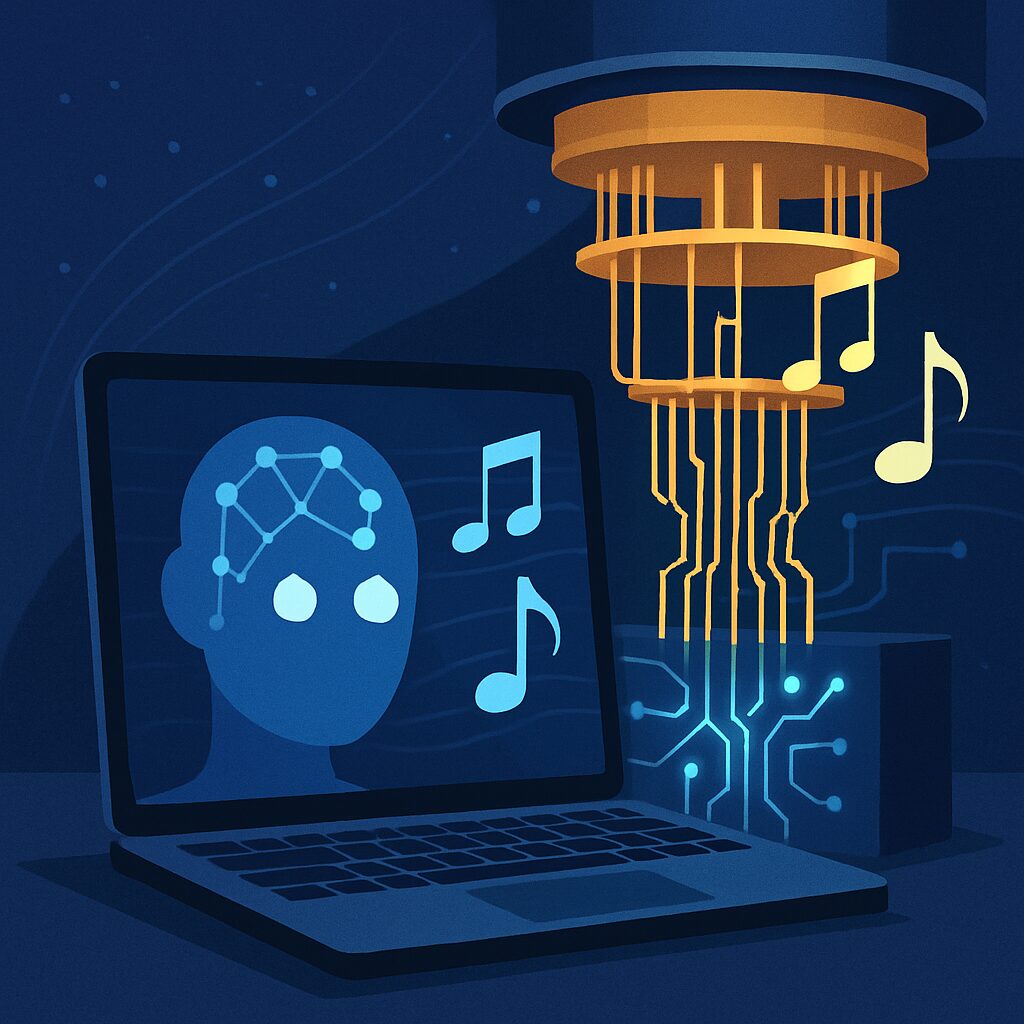 plongez dans l'univers innovant de la musique générée par une intelligence artificielle sur un ordinateur quantique. découvrez cette première mélodie révolutionnaire qui allie technologie et créativité, repoussant les limites de l'art et de la science.