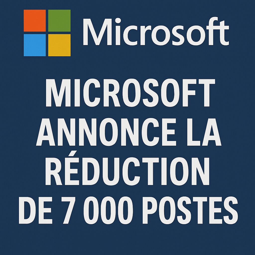 découvrez les détails de l'annonce de microsoft concernant la réduction de 7 000 postes à l'échelle mondiale, une décision stratégique visant à optimiser ses opérations et à répondre aux défis actuels du marché. restez informé des impacts sur l'industrie et les employés.