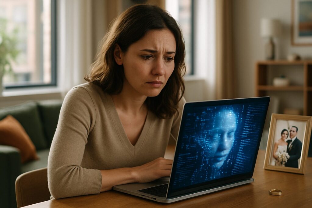 découvrez l'histoire captivante d'une femme qui, face à l'infidélité de son mari, fait appel à l'intelligence artificielle pour percer la vérité. un récit poignant où la confiance en la technologie l'amène à une décision cruciale : divorcer pour retrouver sa liberté.
