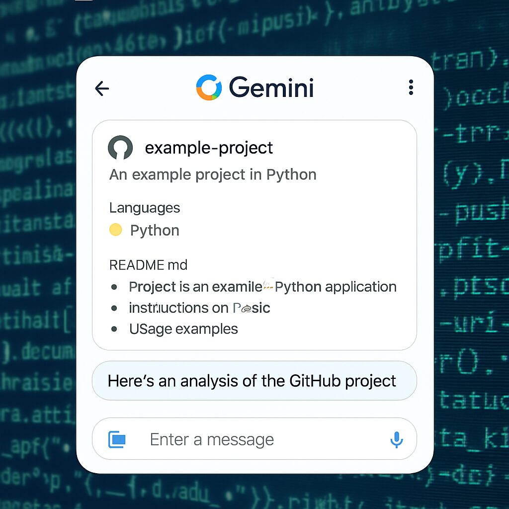 découvrez comment le chatbot gemini de google simplifie l'analyse des projets sur github, offrant une assistance améliorée pour les développeurs. profitez d'une technologie avancée pour optimiser votre workflow et gérer vos projets de manière plus efficace.