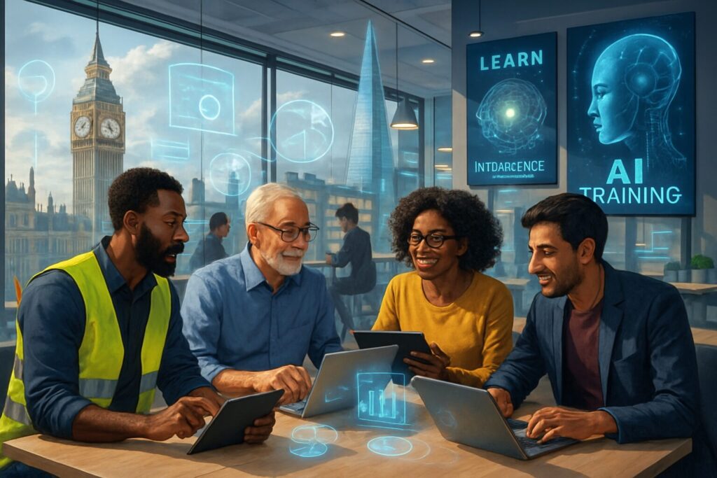 découvrez comment le royaume-uni se fixe un objectif ambitieux de former 7,5 millions de travailleurs pour devenir un leader mondial dans le domaine de l'intelligence artificielle. explorez les initiatives et les stratégies mises en place pour transformer le paysage professionnel et technologique du pays.