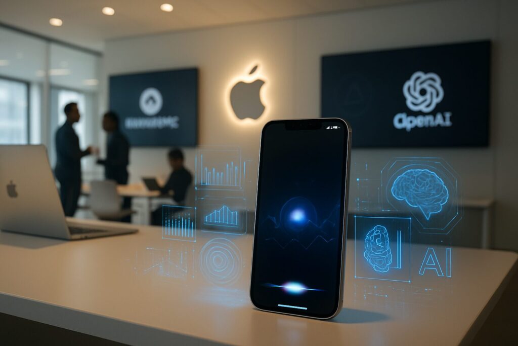 découvrez comment apple envisage de révolutionner siri grâce à une collaboration potentielle avec anthropic ou openai, marquant un tournant décisif dans l'évolution de l'assistant vocal. explorez les implications de cette alliance pour l'avenir de l'intelligence artificielle et de l'expérience utilisateur.