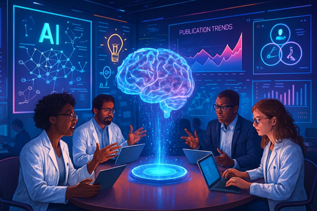 découvrez comment l'intelligence artificielle transforme le paysage des publications scientifiques, en améliorant la recherche, l'analyse des données et la diffusion des connaissances, et explorez les implications de cette révolution technologique sur la communauté scientifique.