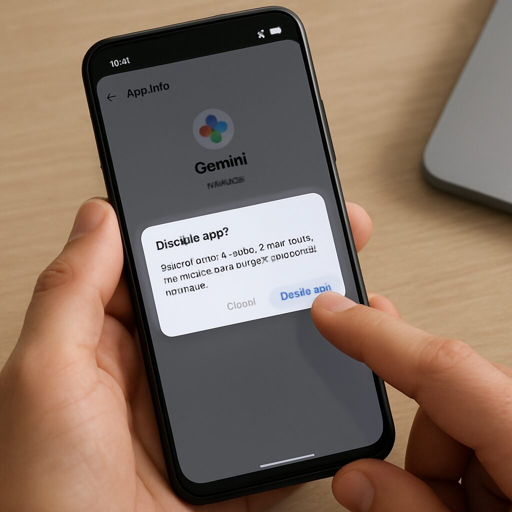 découvrez comment désactiver l'ia gemini sur votre appareil android pour reprendre le contrôle de vos applications. suivez notre guide étape par étape et protégez votre vie privée tout en optimisant l'utilisation de votre smartphone.