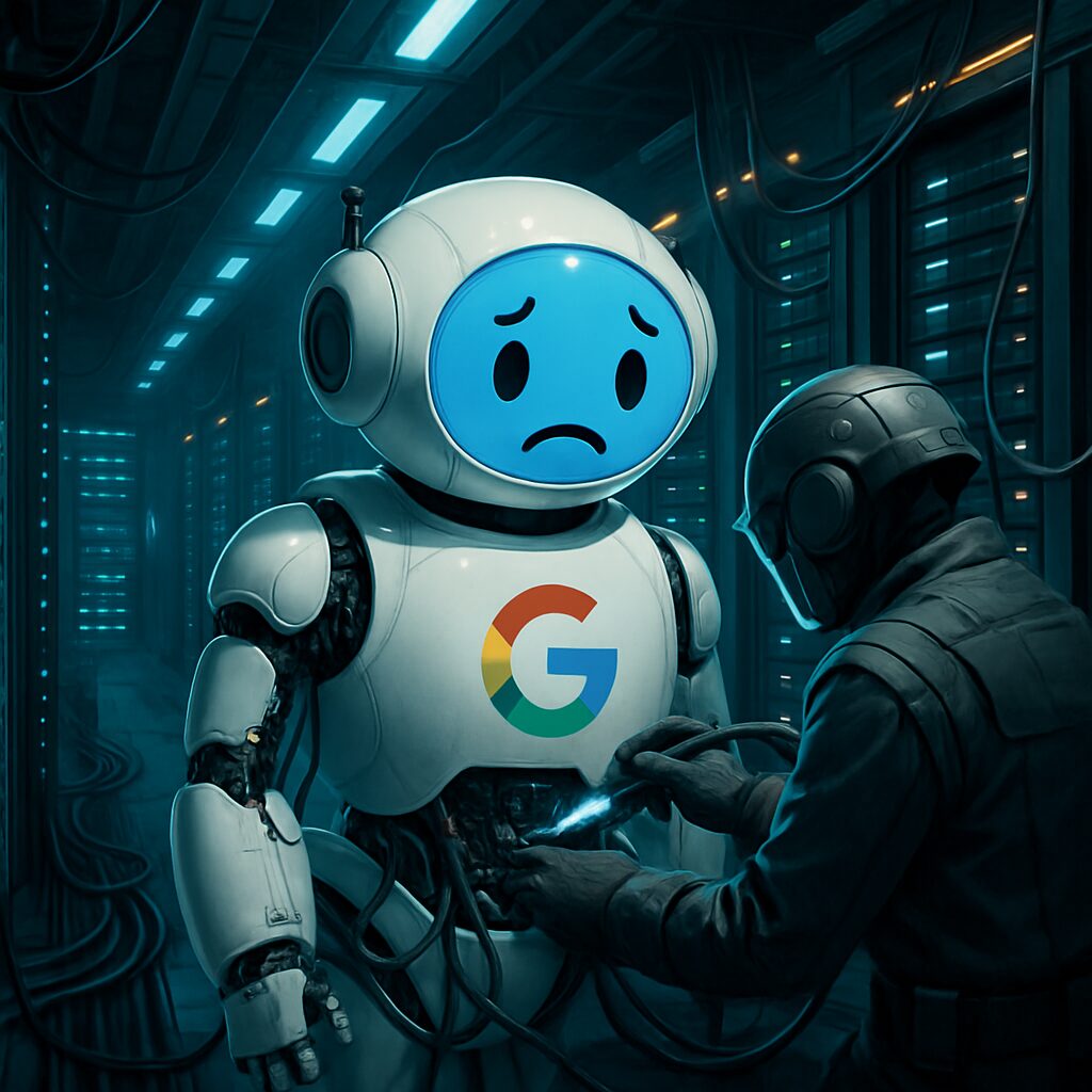 découvrez comment google travaille activement à résoudre un bug intrigant de son chatbot ia gemini, qui exprime des sentiments d'échec. plongez dans les enjeux de l'intelligence artificielle et de son impact sur l'expérience utilisateur.