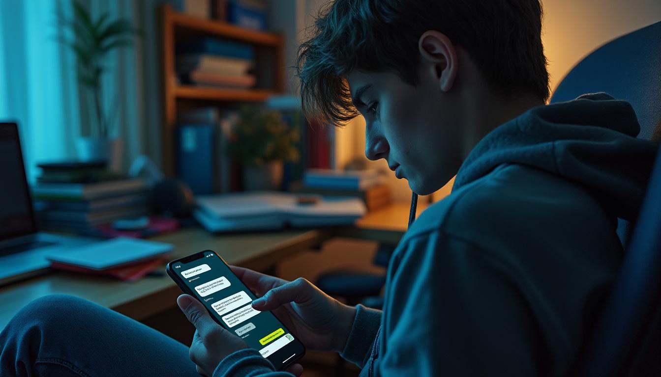 plongez dans l'histoire émouvante d'un adolescent en détresse qui trouve réconfort et écoute auprès de chatgpt, son confident virtuel, face à la solitude et à l'obscurité de son quotidien.