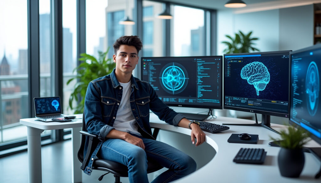 découvrez le parcours inspirant de willys martial, un jeune entrepreneur de 19 ans passionné par l'intelligence artificielle, qui partage ses ambitions et son regard novateur sur le futur des technologies.