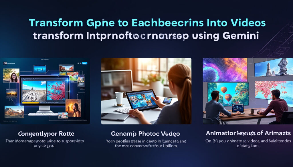 découvrez trois méthodes innovantes pour transformer facilement vos photos en vidéos captivantes grâce à gemini. donnez vie à vos souvenirs avec ces astuces simples et créatives !