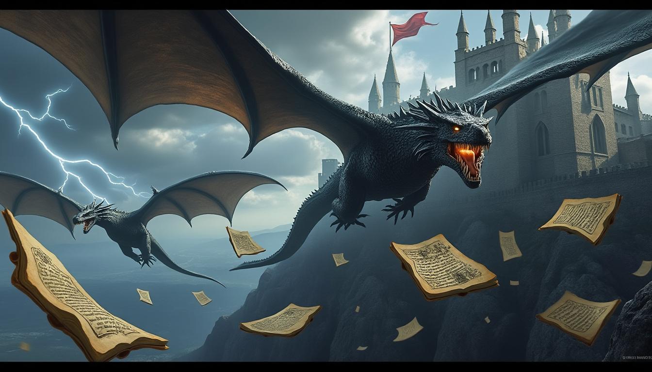 george rr martin envisagerait un procès pour violation de droits d'auteur suite à l'annonce d'une nouvelle saga inspirée de 'game of thrones'. découvrez les raisons de cette bataille juridique potentielle.