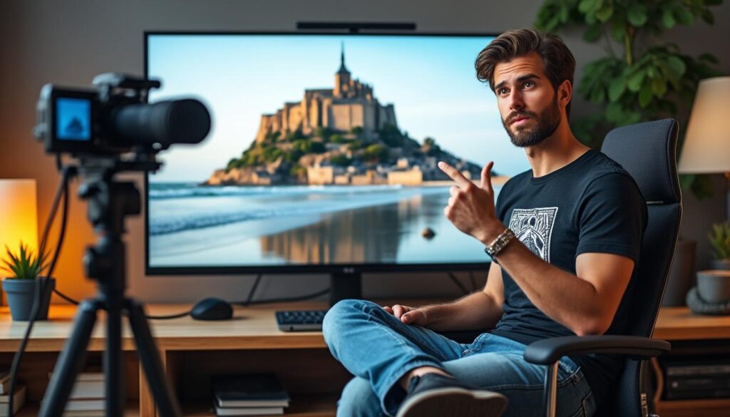 découvrez l'analyse intrigante d'un créateur de contenu américain qui remet en question l'existence réelle du mont saint-michel à travers une vidéo probablement générée par intelligence artificielle.