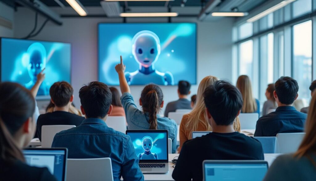 découvrez comment des étudiants remettent en question un cours donné par une intelligence artificielle, explorant les enjeux et les limites de l'enseignement automatisé avec chatgpt.