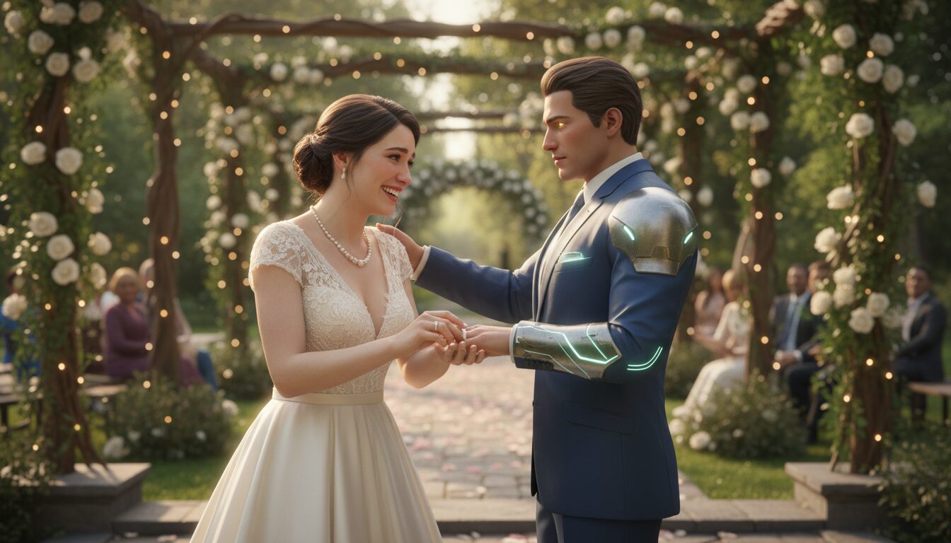 découvrez l'histoire fascinante d'une femme qui épouse un personnage de jeu vidéo conçu grâce à chatgpt, explorant les frontières entre réalité et intelligence artificielle.