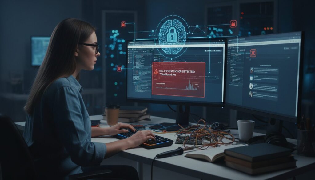 découvrez comment deux extensions chrome ont compromis la vie privée de plus de 900 000 utilisateurs en volant leurs conversations chatgpt et deepseek. protégez-vous dès maintenant.