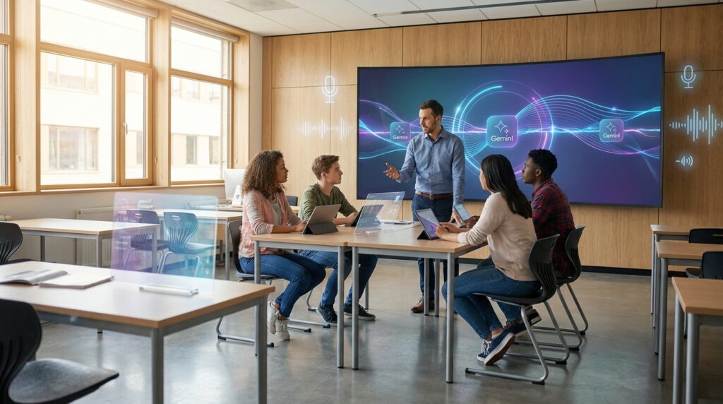 découvrez comment la nouvelle fonctionnalité de google classroom utilise gemini pour transformer vos cours en épisodes de podcast captivants, facilitant l'apprentissage audio et l'engagement des élèves.