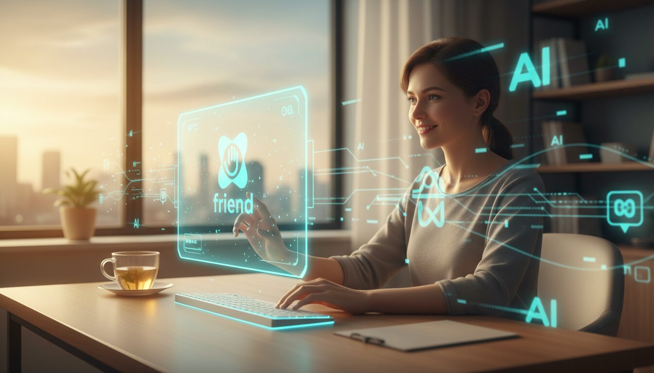 découvrez friend, votre compagnon virtuel bienveillant qui vous accompagne au quotidien dans l'ère numérique avec empathie et soutien personnalisé.