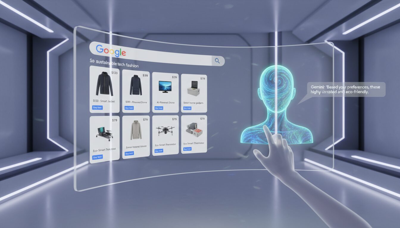 découvrez les nouvelles fonctionnalités d'achat basées sur l'ia que google intègre dans son moteur de recherche et le chatbot gemini pour une expérience utilisateur innovante et personnalisée.