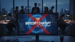 découvrez «quitgpt», un mouvement de boycott contre chatgpt, l'intelligence artificielle phare dont le cofondateur soutient ouvertement donald trump, suscitant controverse et débat.