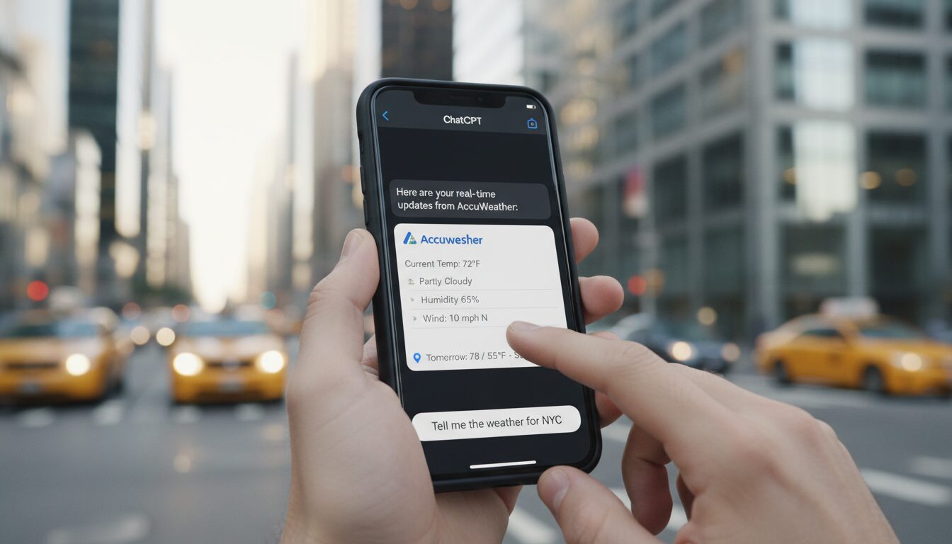 découvrez les mises à jour météo en temps réel grâce à l'intégration d'accuweather dans chatgpt, pour des prévisions précises et instantanées.