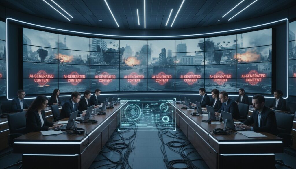 le réseau x impose l'obligation de mentionner clairement les vidéos de guerre créées par l'ia, sous risque de sanctions sévères, pour garantir la transparence et lutter contre la désinformation.