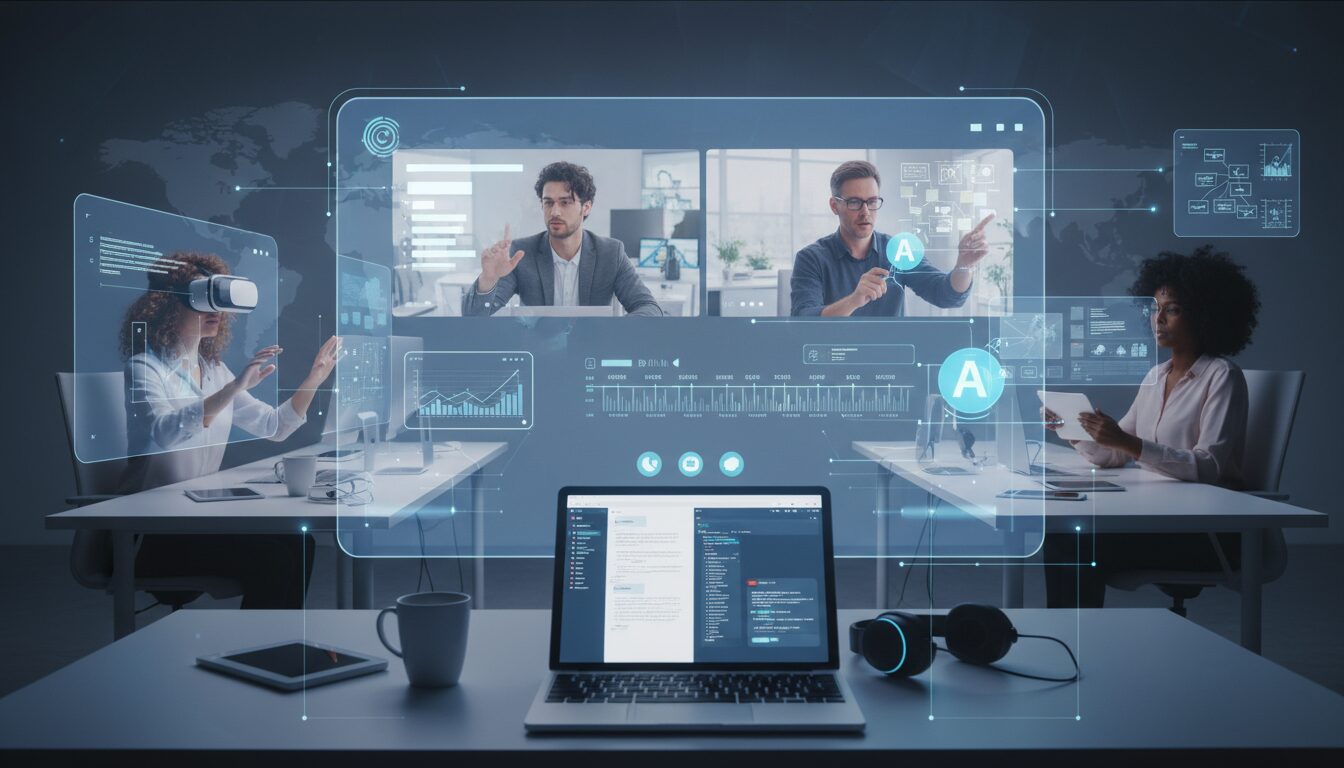 découvrez comment le télétravail et l'intelligence artificielle transforment notre quotidien au bureau en intégrant les nouvelles technologies pour une productivité optimisée et un meilleur équilibre vie professionnelle et personnelle.