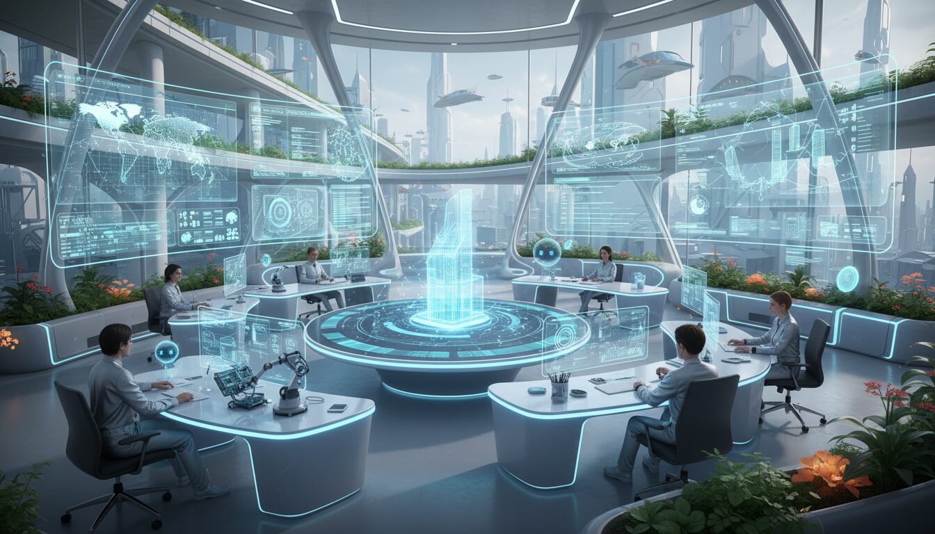 découvrez comment le télétravail et l'intelligence artificielle transforment notre quotidien au bureau, en optimisant la productivité et en facilitant la collaboration grâce aux nouvelles technologies.