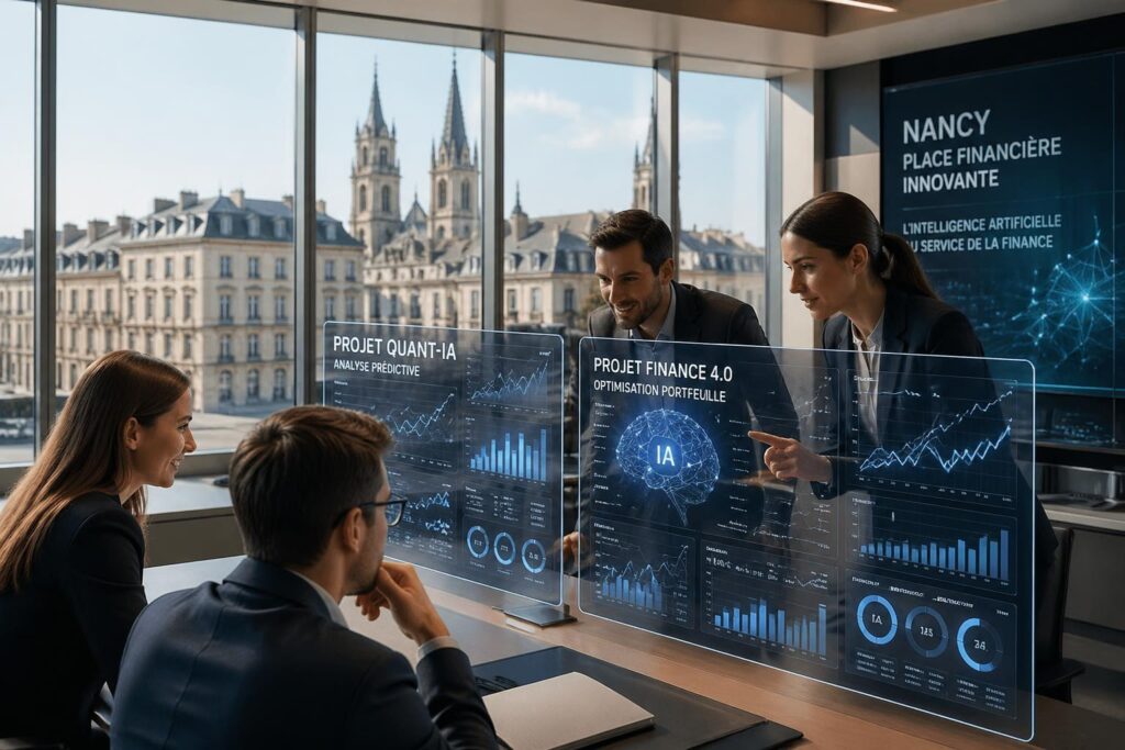 le grand nancy lance deux projets innovants en intelligence artificielle pour transformer le secteur financier, alliant technologie avancée et expertise locale.