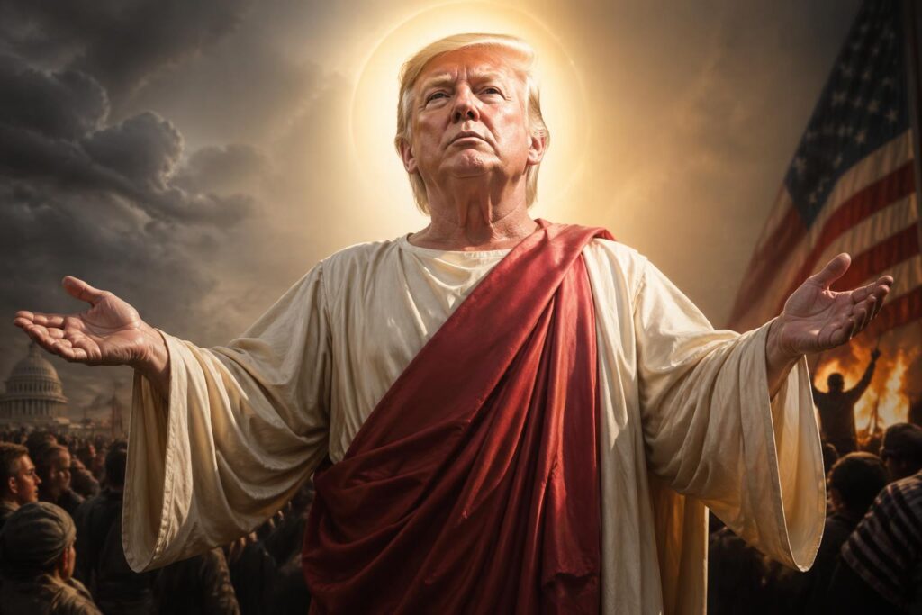 découvrez la polémique autour de l'image controversée représentant trump en jésus, suscitant des accusations de blasphème et poussant le président américain à retirer cette représentation.