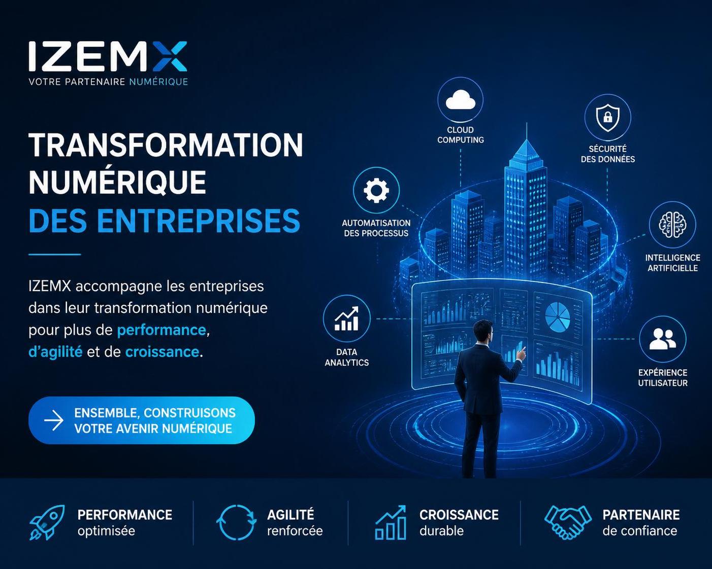 découvrez comment izemx transforme la croissance des entreprises en intégrant l'intelligence artificielle pour optimiser performances, innovation et compétitivité.