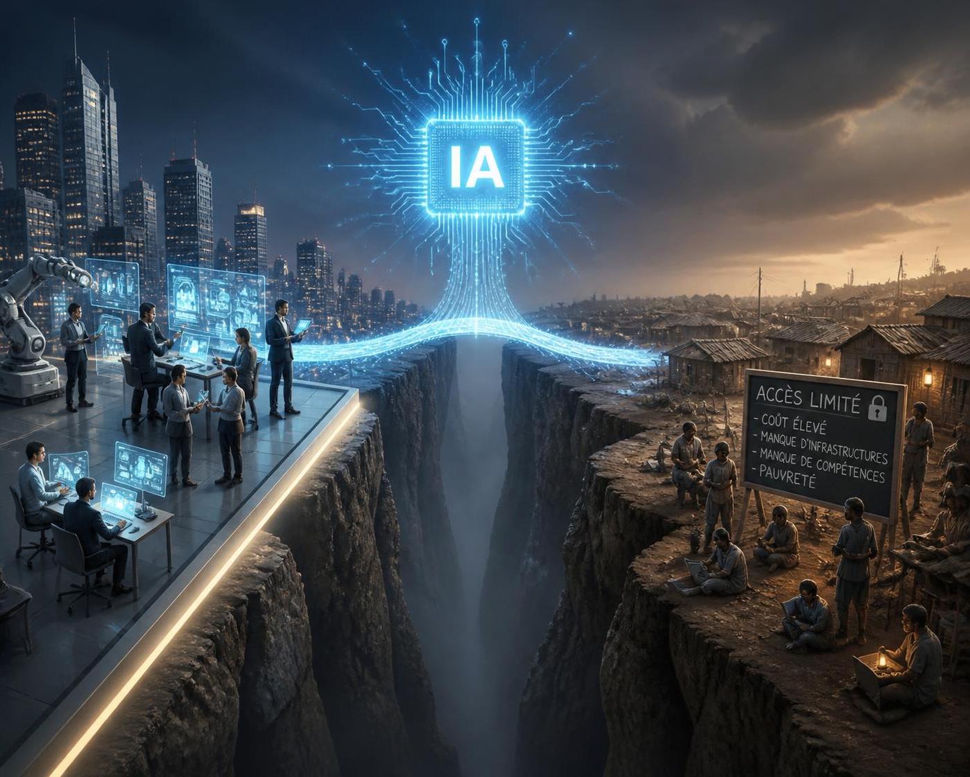 microsoft met en garde contre l'aggravation du fossé d'adoption de l'intelligence artificielle entre les pays riches et défavorisés, soulignant les enjeux d'inégalités technologiques mondiales.