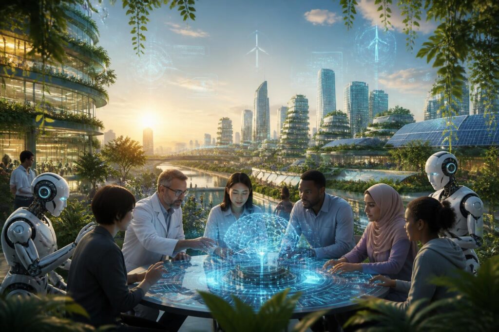 découvrez comment l'intelligence artificielle joue un rôle crucial dans la construction de l'avenir de notre monde, entre innovations et responsabilités.