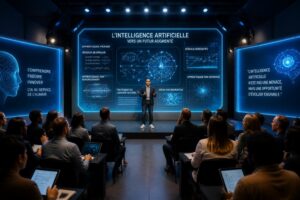 découvrez notre conférence immersive sur l'intelligence artificielle, conçue pour vous aider à comprendre ses enjeux, applications et impacts dans notre quotidien.