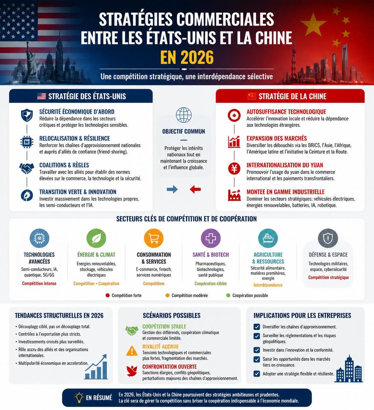 trump apaiser les tensions commerciales avec pékin tout en faisant face à de nouveaux défis économiques à venir.
