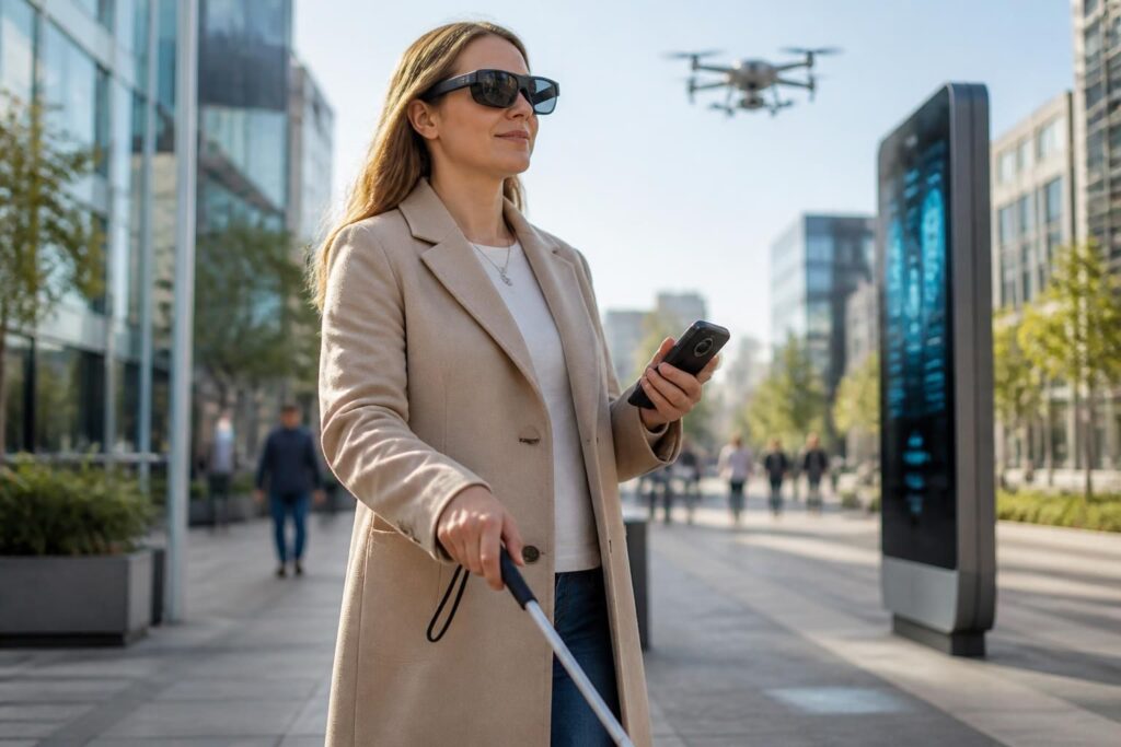 découvrez comment l'intelligence artificielle et les technologies innovantes améliorent le quotidien des personnes malvoyantes, en favorisant autonomie et inclusion.