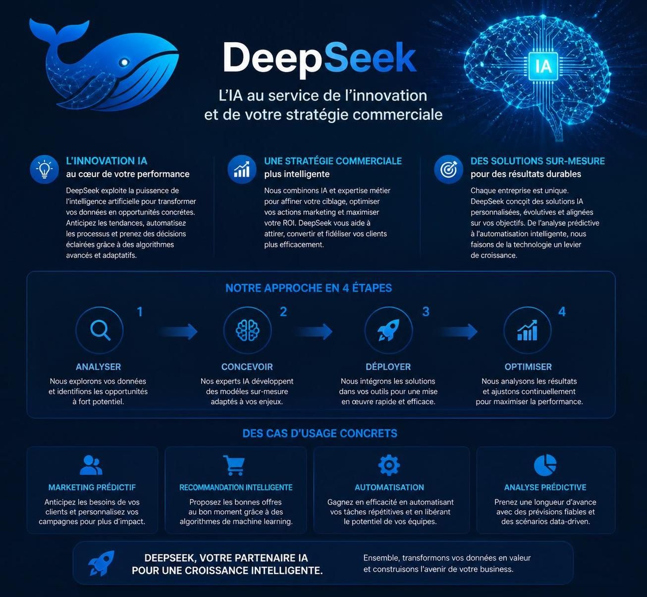découvrez deepseek, la startup chinoise d'intelligence artificielle, qui atteint une valorisation spectaculaire de 50 milliards de dollars, selon les médias.