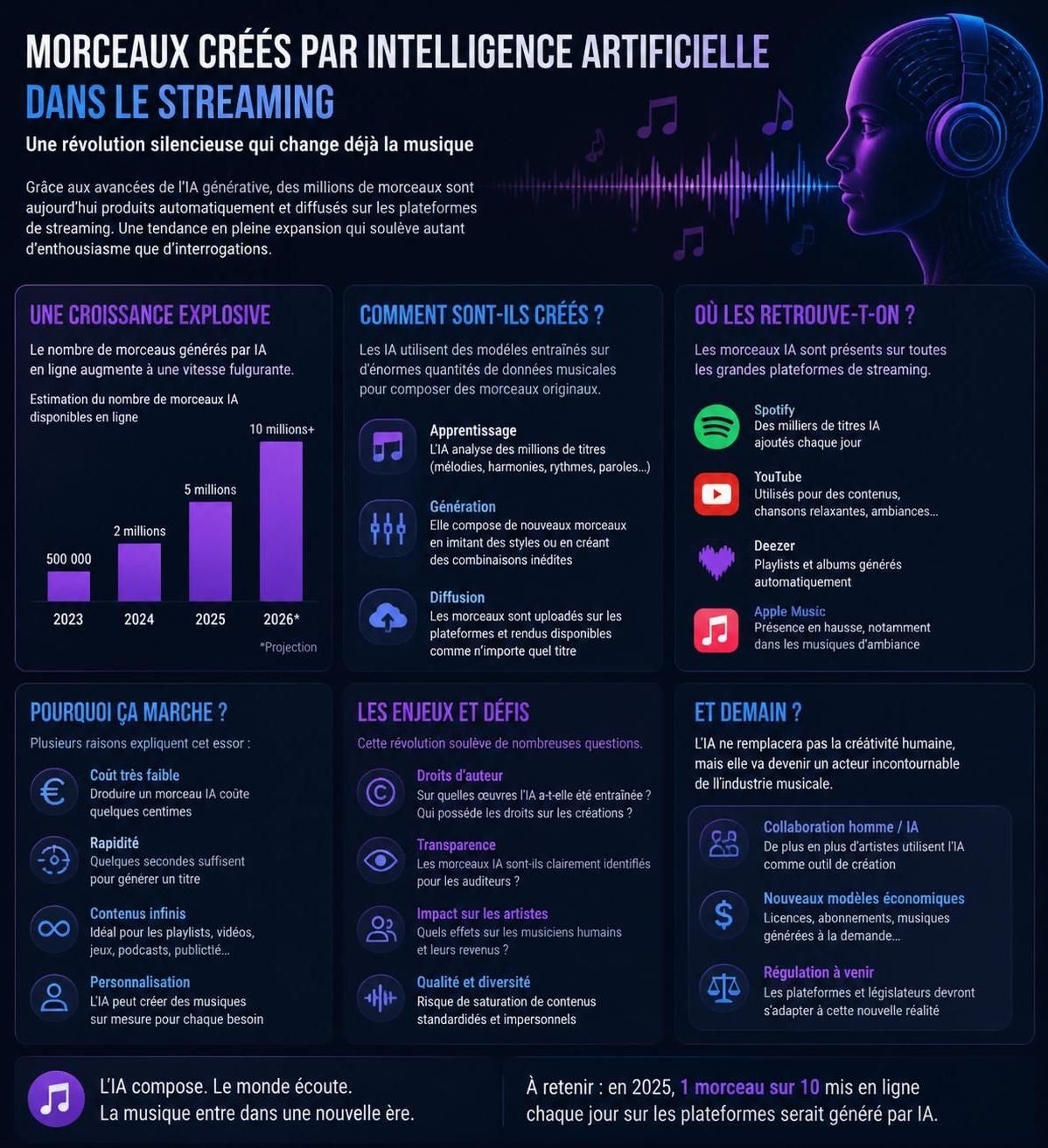 deezer lance un outil innovant permettant de détecter les morceaux créés par intelligence artificielle sur les plateformes de streaming, révolutionnant l'écoute musicale et la transparence des contenus.
