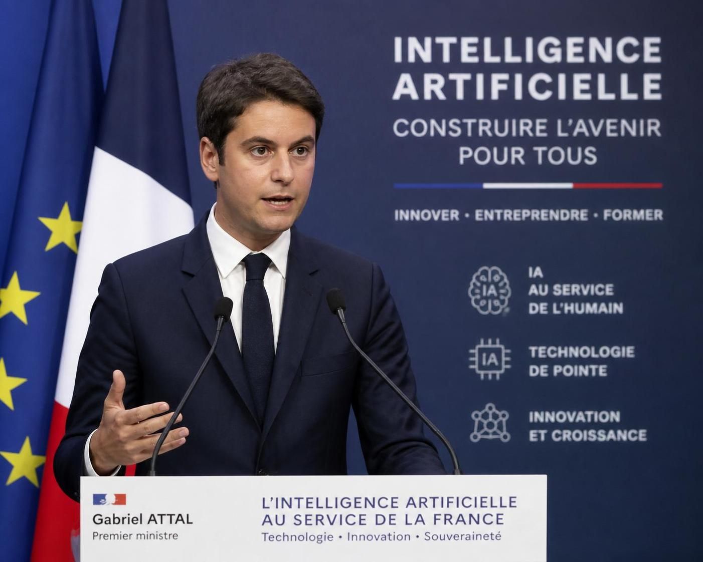 gabriel attal exprime sa confiance dans la capacité de la france à devenir un leader mondial de l'intelligence artificielle, soulignant les atouts et les avancées stratégiques du pays dans ce domaine.