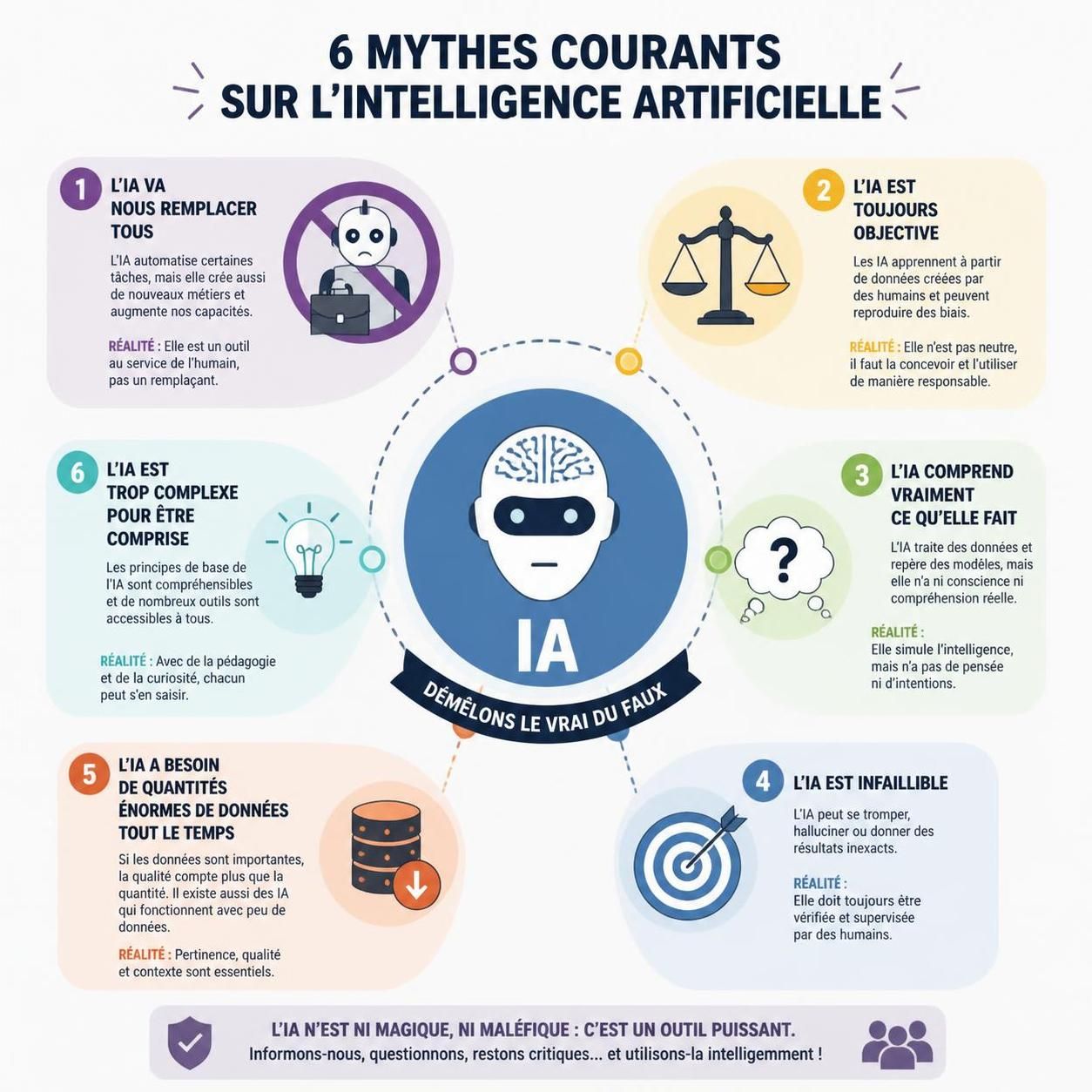 découvrez les vérités et les idées reçues autour de l'intelligence artificielle, son impact sur notre quotidien et les défis qu'elle soulève.
