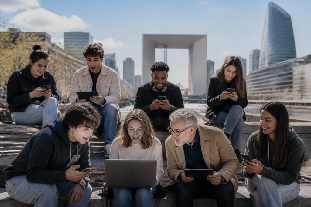 en avril, plus de la moitié des français ont testé un service d'intelligence artificielle, avec un enthousiasme particulièrement fort chez les jeunes générations.