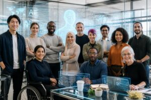 découvrez comment garantir que les bénéfices de l'intelligence artificielle soient partagés équitablement entre tous les travailleurs, favorisant ainsi une inclusion et une justice sociale dans le monde du travail.