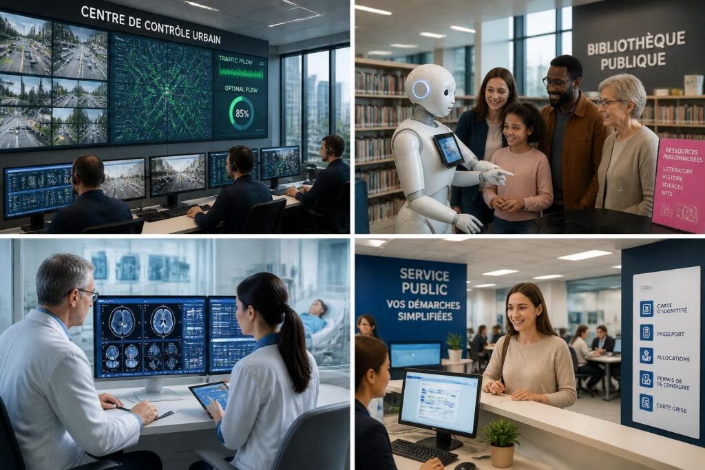 découvrez quatre exemples inspirants d'intelligence artificielle qui transforment et enrichissent les services publics, améliorant ainsi l'efficacité et l'expérience des citoyens.