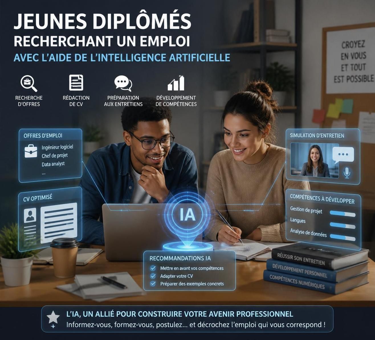 découvrez comment l'intelligence artificielle transforme la recherche d'emploi pour les jeunes diplômés, en offrant de nouvelles opportunités et défis dans un marché du travail en évolution.
