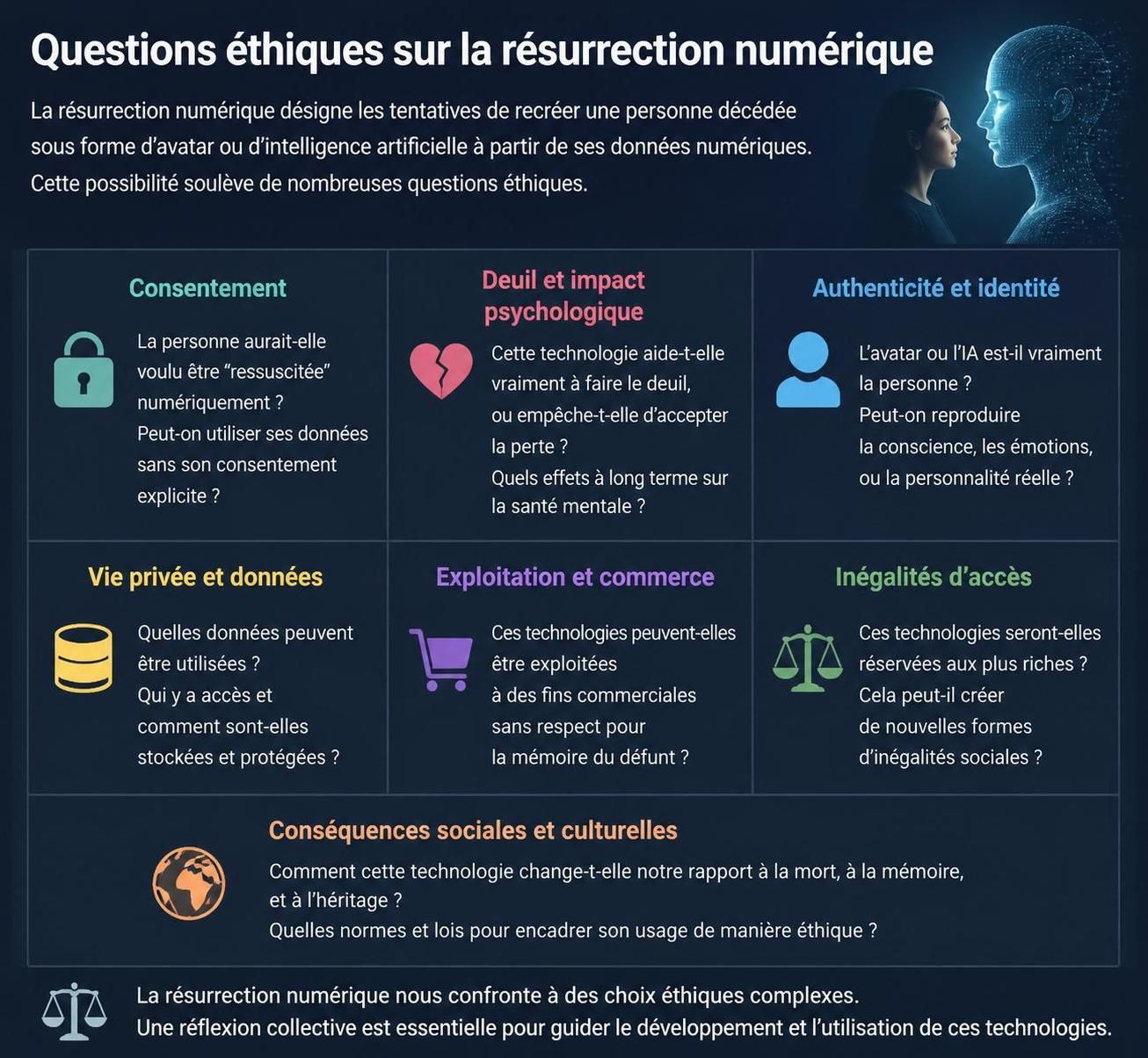découvrez «you, only virtual», l'application innovante qui permet de ressusciter virtuellement les défunts, tout en suscitant des débats et des inquiétudes parmi les psychologues.