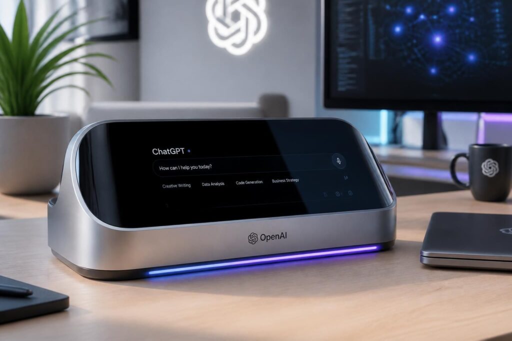 découvrez le tout premier appareil physique de chatgpt présenté par openai, une innovation qui rend l'intelligence artificielle plus accessible et tangible pour tous.
