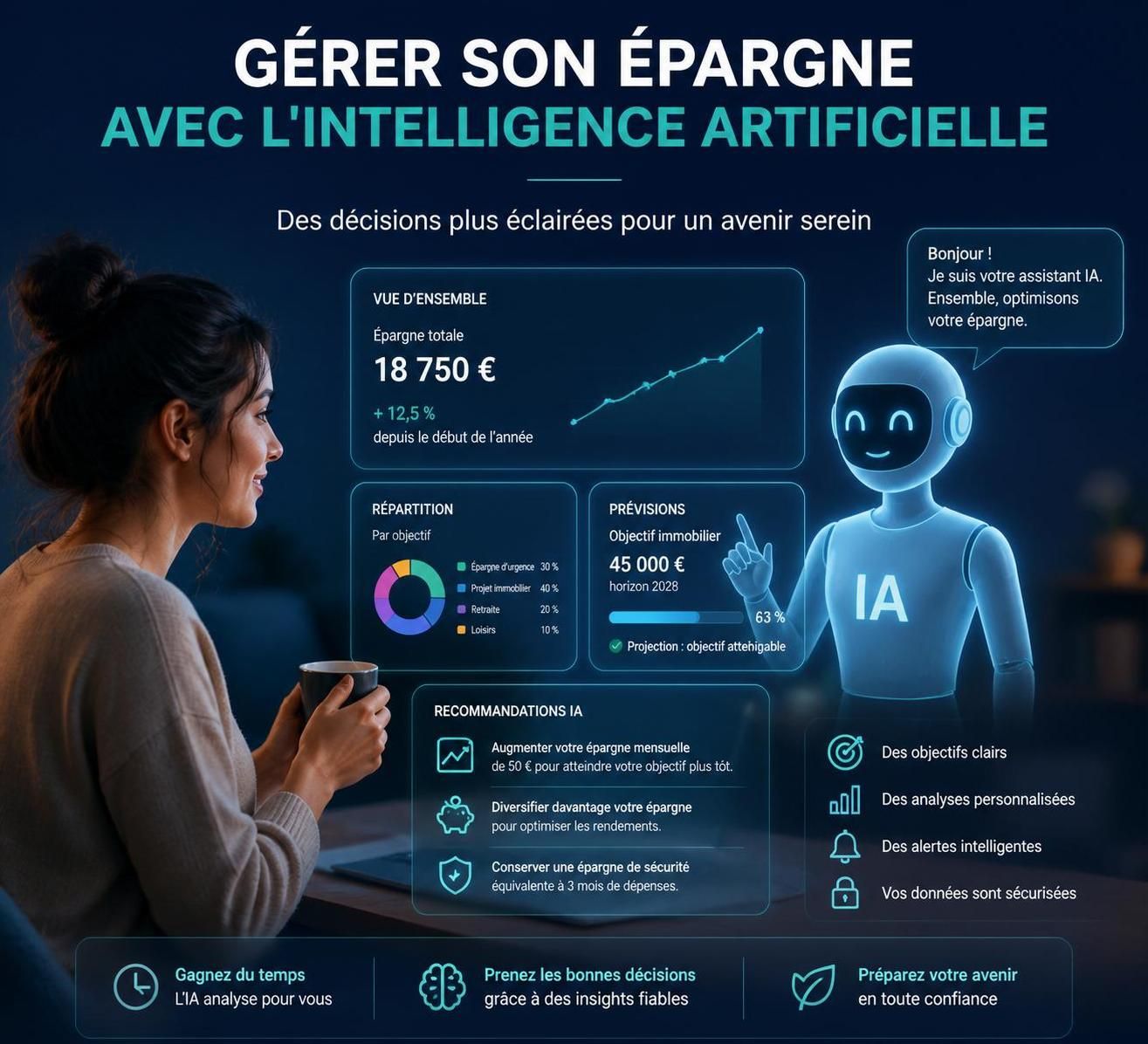 découvrez comment l'intelligence artificielle transforme la gestion de l'épargne, en explorant ses opportunités prometteuses et les risques potentiels à prendre en compte.