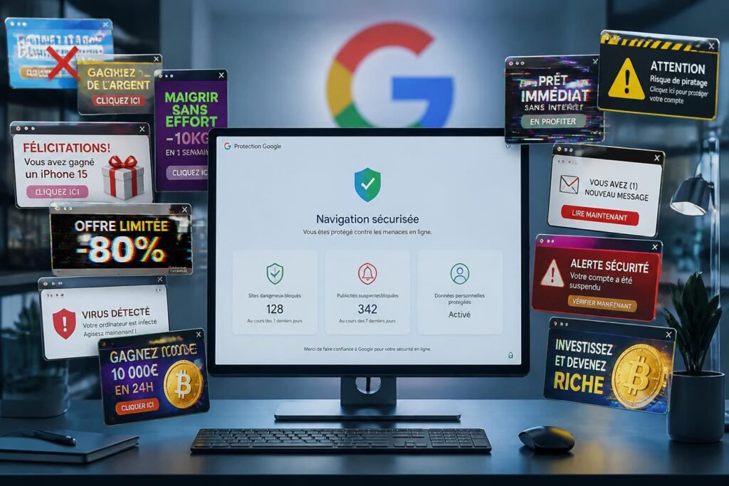 google lance de nouvelles alertes pour protéger les internautes contre l'augmentation des publicités frauduleuses, assurant une navigation plus sûre et fiable.