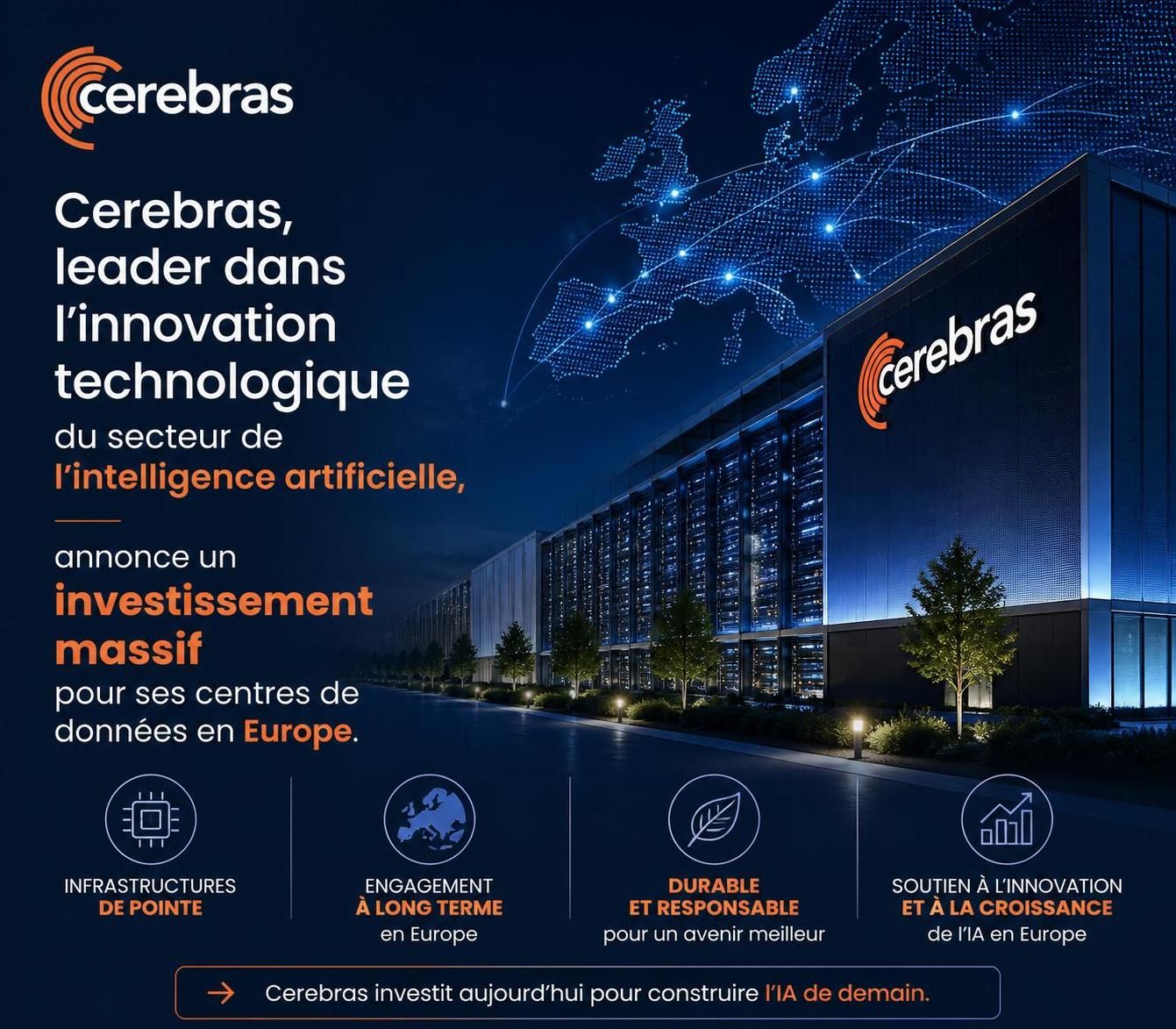 le géant américain cerebras, challenger de nvidia dans l'intelligence artificielle, annonce un investissement de plusieurs milliards pour accélérer l'innovation et renforcer sa position sur le marché.