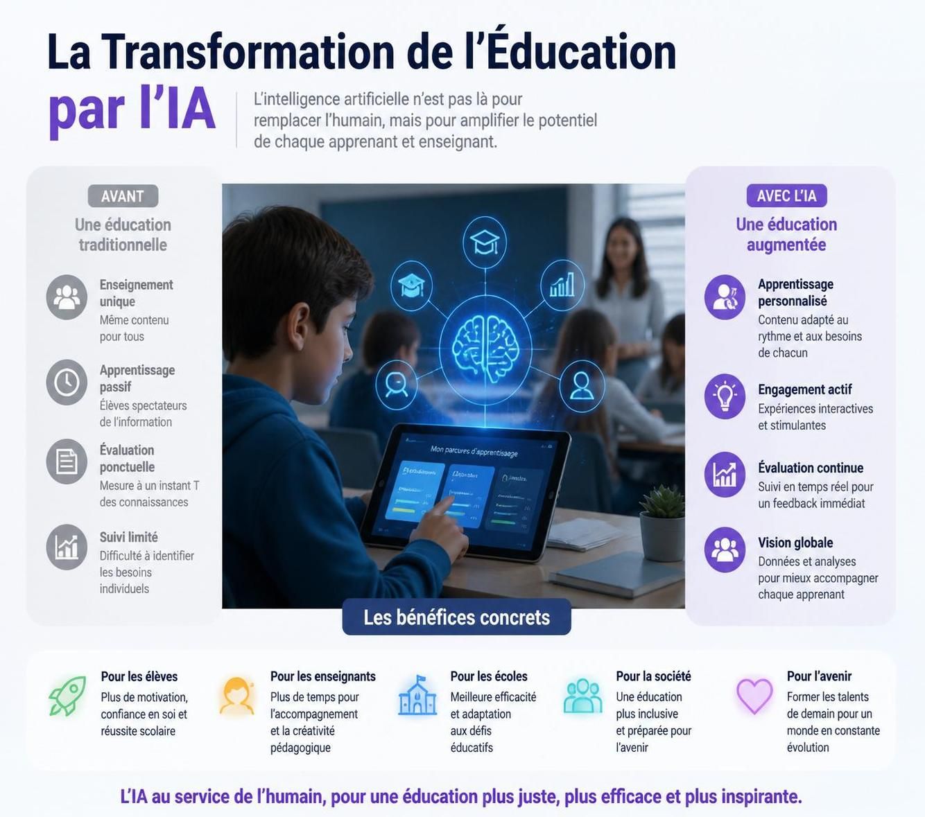 un rapport parlementaire recommande l'expérimentation des outils d'intelligence artificielle dans le cadre scolaire pour mieux intégrer ces technologies dès l'éducation.