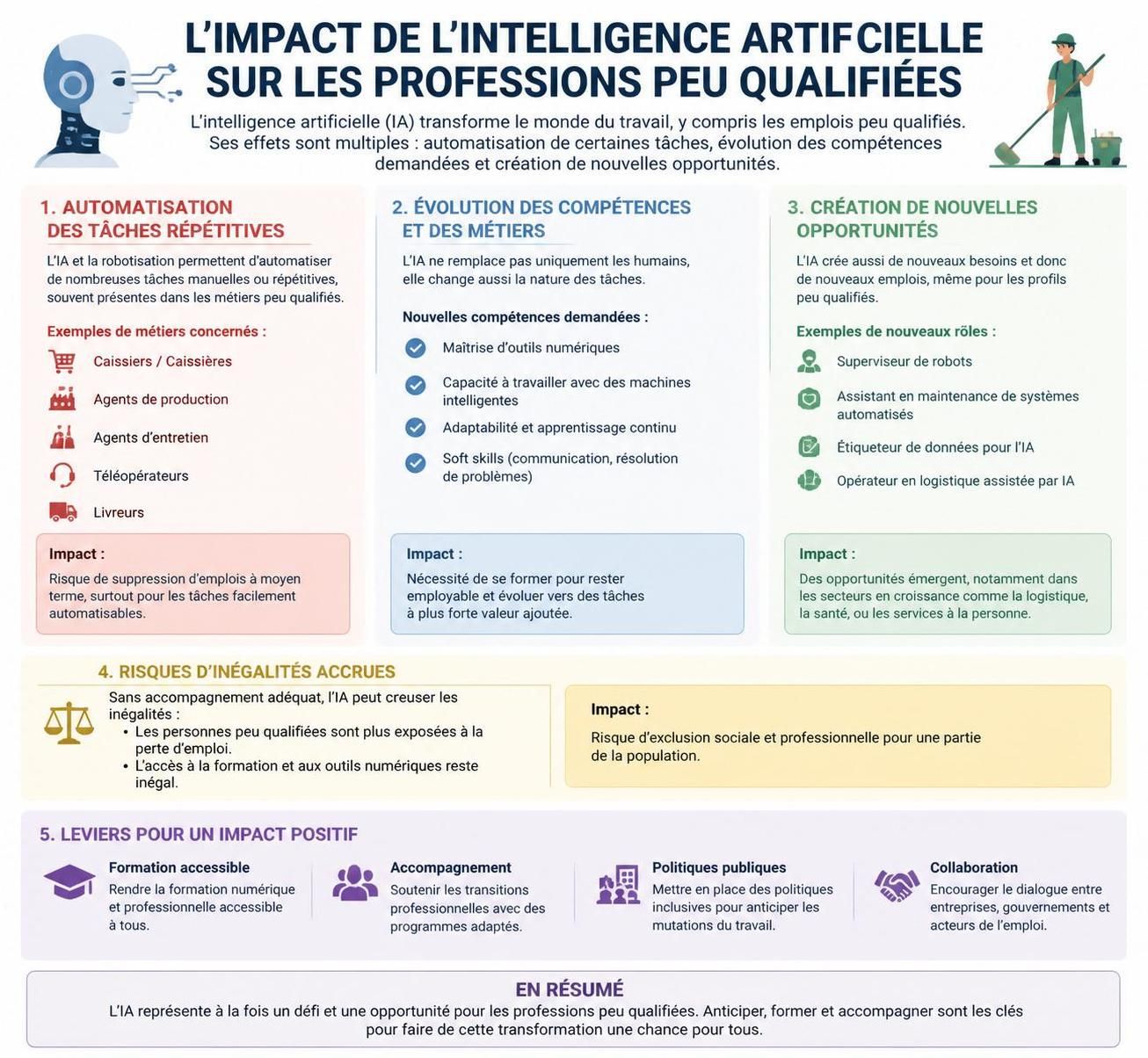découvrez quelles professions sont les plus exposées aux impacts de l'intelligence artificielle selon les dernières analyses et quelles évolutions sont à prévoir pour le marché du travail.