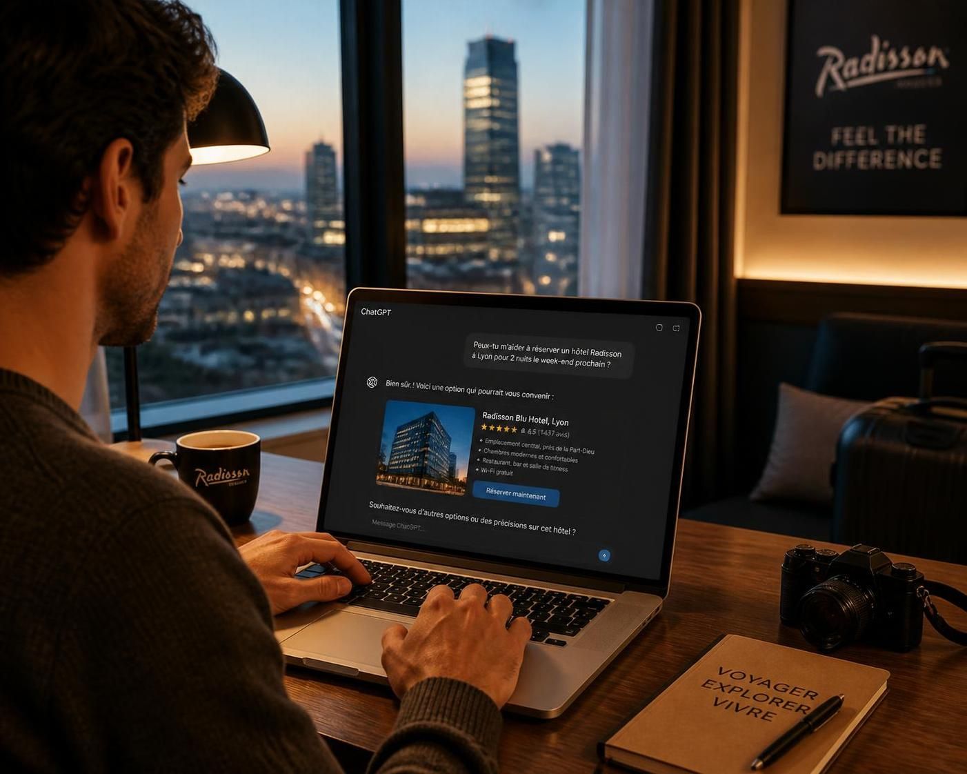 radisson hotel group et accenture s'associent pour révolutionner l'expérience de voyage grâce à chatgpt, offrant des découvertes personnalisées et innovantes.